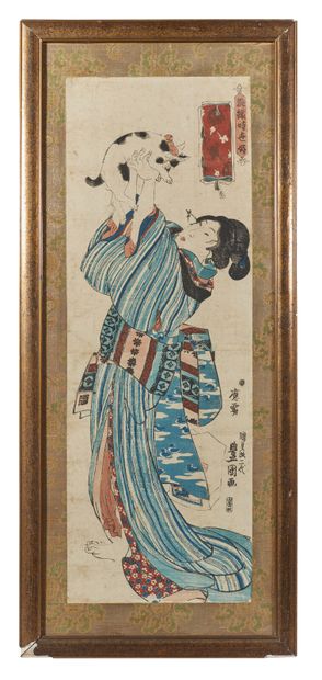 Ensemble de quatre double oban tate-e :
Utagawa...
