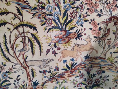 Tapis Sarouk (chaîne et trame en coton, velours...