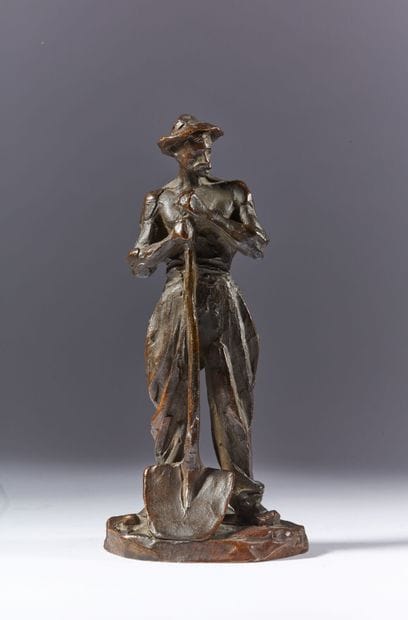 Aimé-Jules DALOU (1838-1902)
Homme appuyé...
