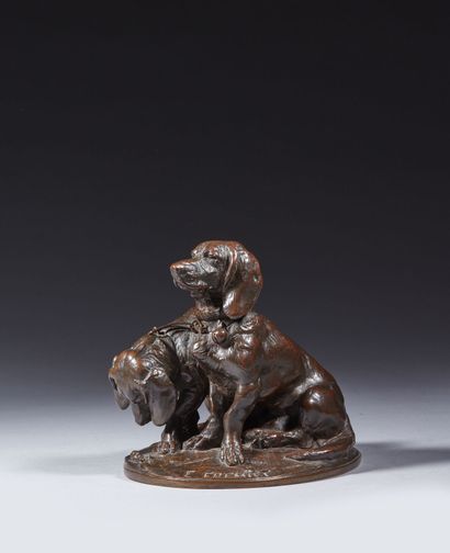 Emmanuel FREMIET (1824-1910)
Basset hounds...