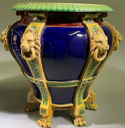 MINTON - XIXe siècle
Paire de cache-pots...