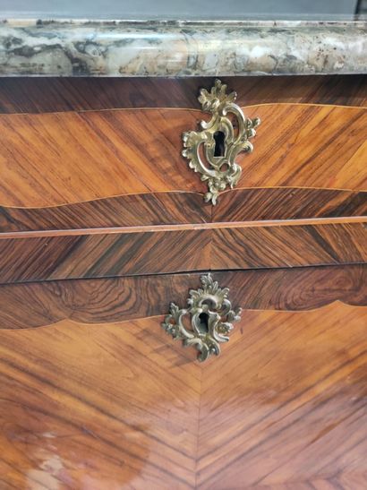Rosewood and rosewood flap desk, with butterfly-wing...