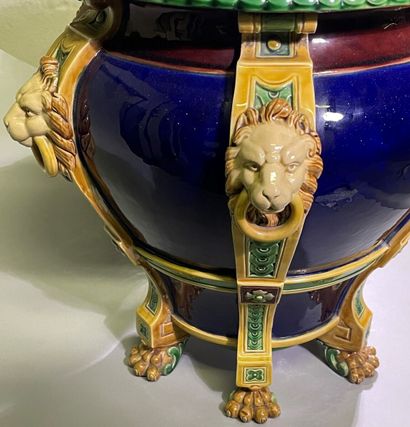 MINTON - XIXe siècle
Paire de cache-pots...