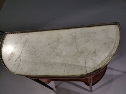 Molded walnut console table opening to a...