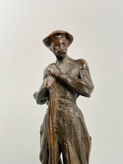 Aimé-Jules DALOU (1838-1902)
Homme appuyé...