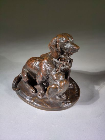 Emmanuel FREMIET (1824-1910)
Basset hounds...