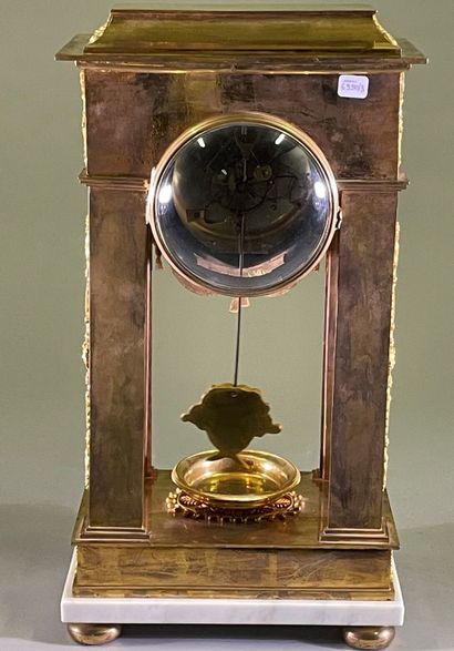 Régulateur de cheminée en bronze doré, en...
