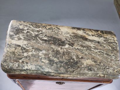 Rosewood and rosewood flap desk, with butterfly-wing...
