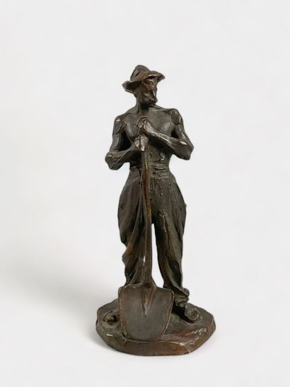 Aimé-Jules DALOU (1838-1902)
Homme appuyé...