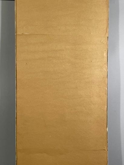 Overmantel mirror between two windows, the...