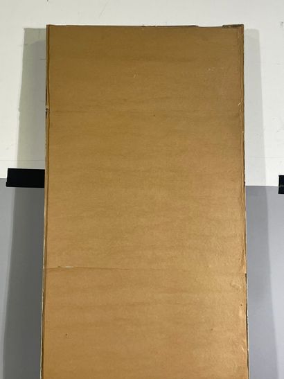 Overmantel mirror between two windows, the...