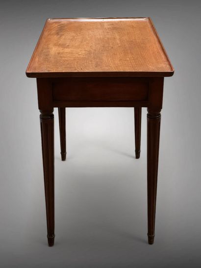 Mahogany table, rectangular in shape and...