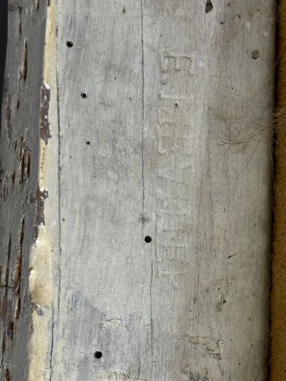Fauteuil à dossier plat en médaillon, en...