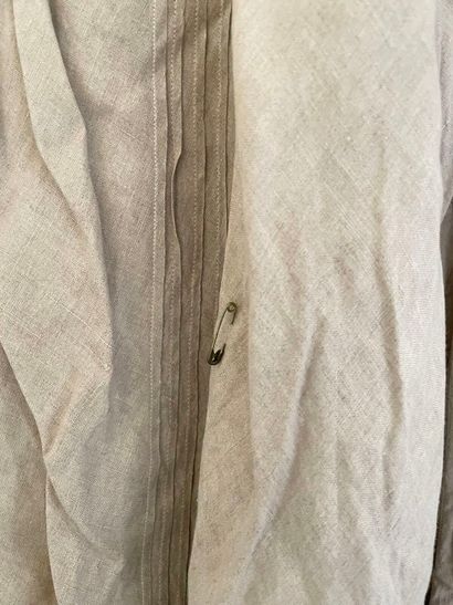 Robe d'été, circa 1905, lin gris, caraco...