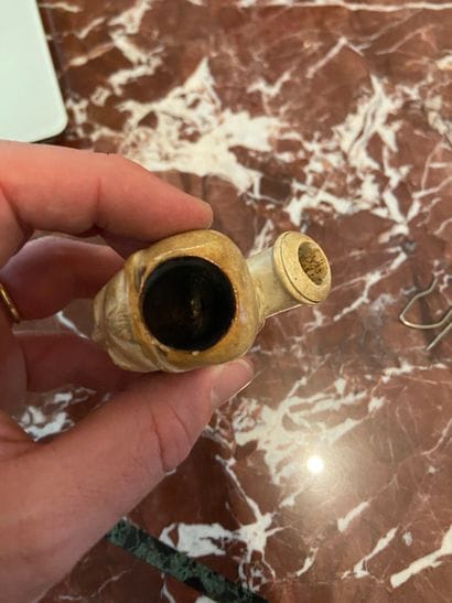 Fourneau de pipe figurant un visage d'homme....