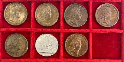 Reunion of seven medals including: 
1690...