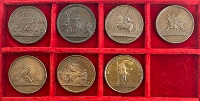 Reunion of seven medals including: 
1667...