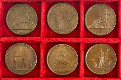 Reunion of six medals including: 
1697 (Capture...