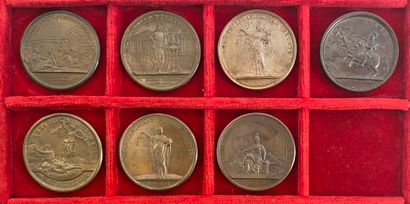 Reunion of seven medals including: 
1671...