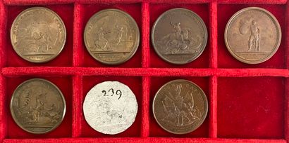 Reunion of seven medals including: 
1690...