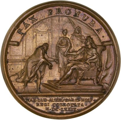Reunion of eight medals including: 
1679...