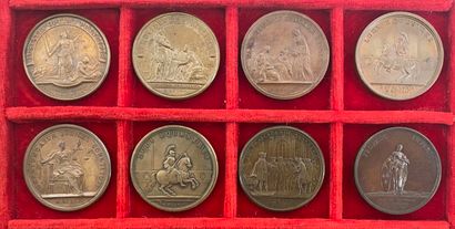 Reunion of eight medals including : 
1661...