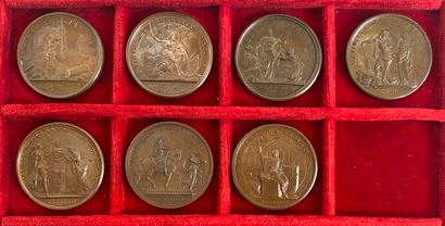 Reunion of seven medals including: 
1684...