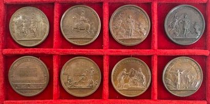 Reunion of eight medals including: 
1667...