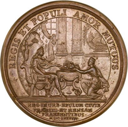 Reunion of seven medals including: 
1686...