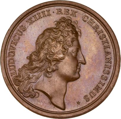 Reunion of six medals including: 
1673 (L'Académie...