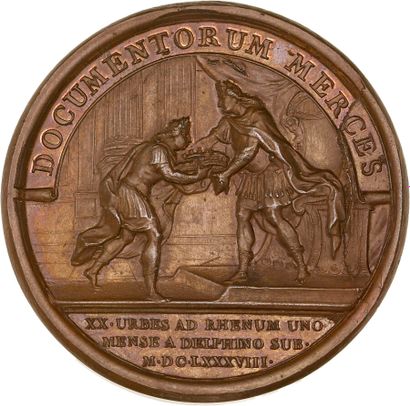 Reunion of seven medals including : 
1688...