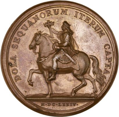 Reunion of seven medals including: 
1674...