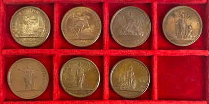 Reunion of seven medals including: 
1693...