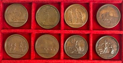 Reunion of eight medals including: 
1683...