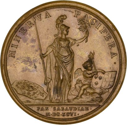 Reunion of seven medals including: 
1696...