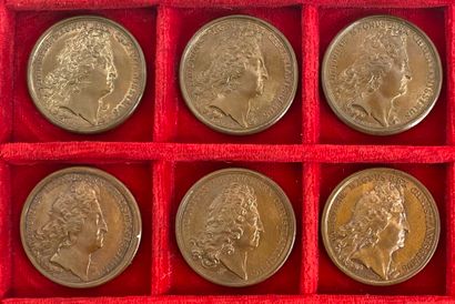 Reunion of six medals including: 
1697 (Capture...