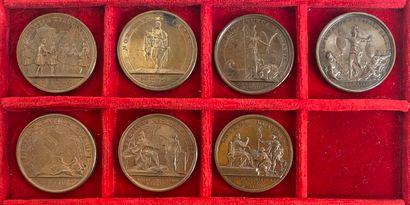Reunion of seven medals including: 
1681...