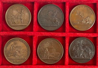 Reunion of six medals including: 
1703 (Capture...