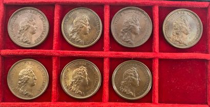 Reunion of seven medals including: 
1661...