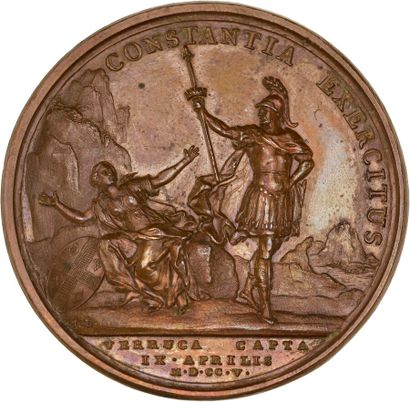 Reunion of six medals including: 
1705 (Capture...