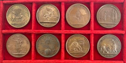 Reunion of eight medals including: 
1662...
