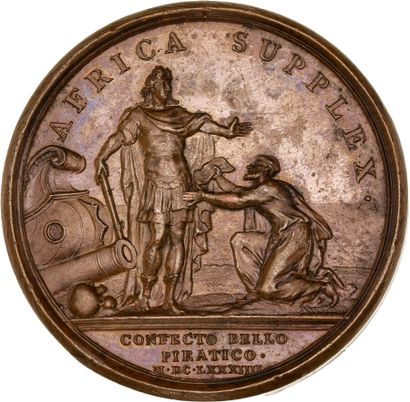 Reunion of eight medals including: 
1683...