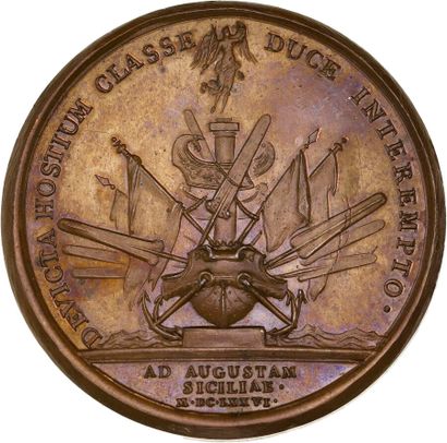 Reunion of eight medals including: 
1676...