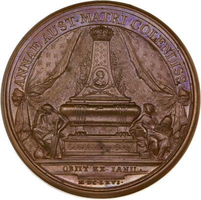 Reunion of six medals including: 
1666 (Mort...