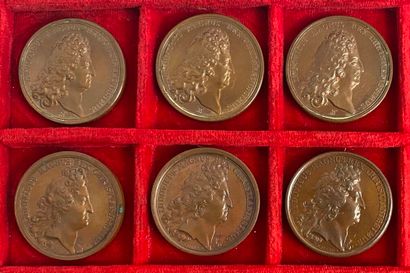 Reunion of six medals including: 
1705 (Capture...