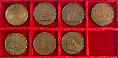 Reunion of seven medals including: 
1686...