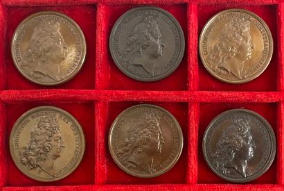 Reunion of six medals including: 
1703 (Capture...
