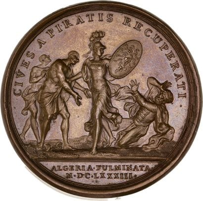 Reunion of seven medals including: 
1682...