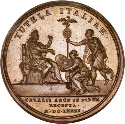 Reunion of seven medals including: 
1681...