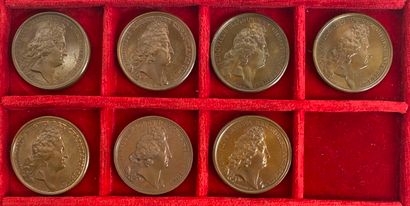 Reunion of seven medals including: 
1684...